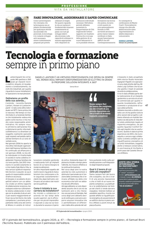 GT, giugno 2020: intervista a Daniele Lantieri di LantierImpianti